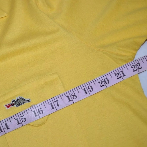 Sears Dragon Logo Sport Shirt VTG 80s Yellow with Brown Dragon Shirt M/L Grunge - Picture 7 of 16
